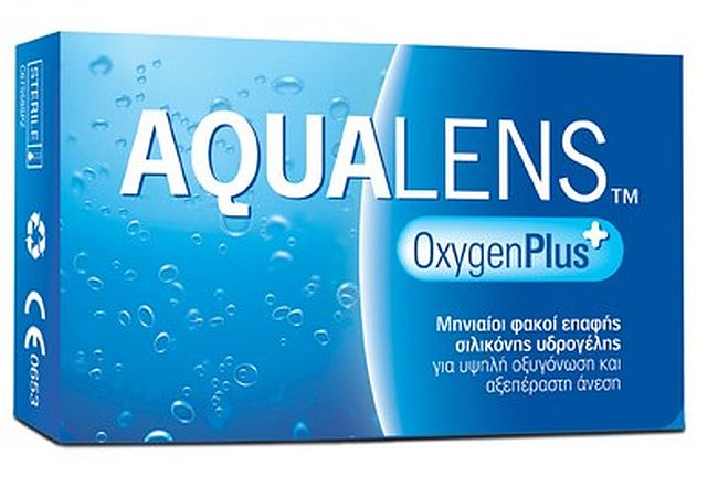 Aqualens oxygen plus μηνιαίοι φακοί επαφής σιλικόνης υδρογέλης (3 φακοί)