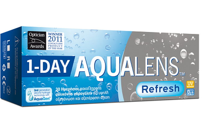 Aqualens Refresh Dailies, ημερήσιοι φακοί επαφής σιλικόνης υδρογέλης 30+10 δώρο