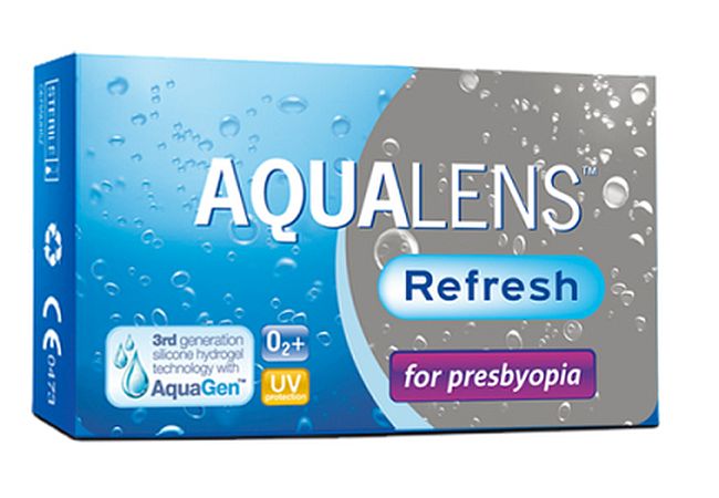 Aqualens Refresh  for presbyopia. Πολυεστιακοί φακοί επαφής μηνιαίας αντικατάστασης (3 φακοί)