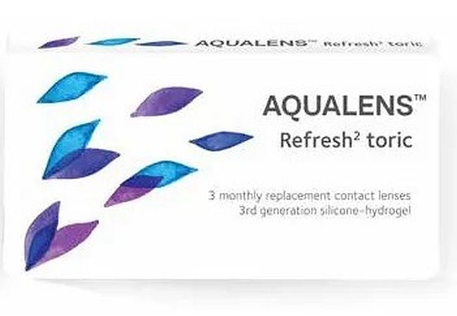 Aqualens refresh 2 toric, μηνιαίοι αστιγματικοι φακοί επαφής σιλικόνης υδρογελης (3 φακοί) Aqualens refresh 2 toric, μηνιαίοι αστιγματικοι φακοί επαφής σιλικόνης υδρογελης (3 φακοί)