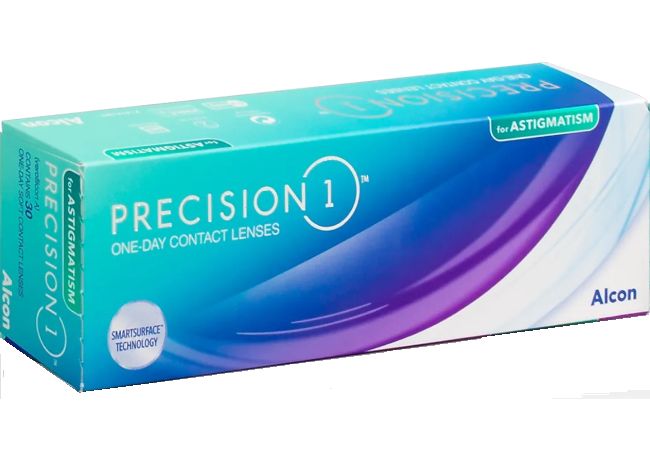 Precision 1 for astigmatism- ημερήσιοι  αστιγματικοί φακοί επαφής σιλικόνης υδρογέλης  (30 φακοί)